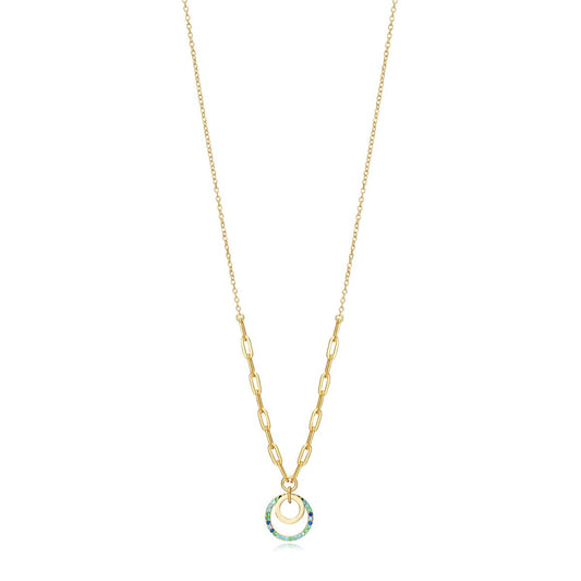 Elegant VICEROY JEWELS Mod. 13052C100-32 lady's silver necklace with quartz analog dial and calendar function, official box included.