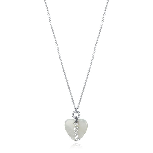 Elegant lady's necklace VICEROY JEWELS Mod. 13055C000-90 in silver with heart pendant, quartz analog, mineral dial, in official box.