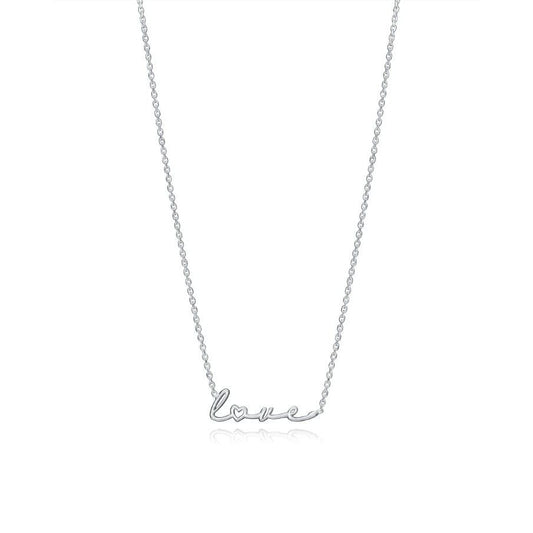 VICEROY JEWELS Mod. 1336C000-00 lady's silver necklace with 'love' motif, quartz movement, 42mm case, 5ATM water resistance.