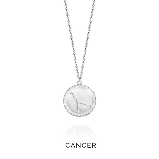 VICEROY JEWELS Mod. 61014C000-38CA necklace in silver 925° showing Cancer zodiac design, quartz analog movement, multifunction, water-resistant 3 ATM.