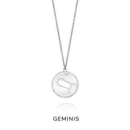 Silver necklace featuring Gemini constellation, VICEROY JEWELS Mod. 61014C000-38G for ladies in official packaging, material Silver 925°.