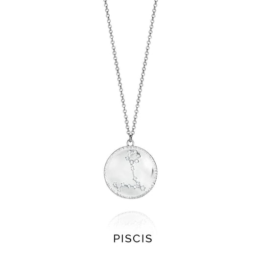 VICEROY JEWELS Mod. 61014C000-38P silver necklace with Pisces zodiac design, quartz movement, and 5 ATM water resistance.