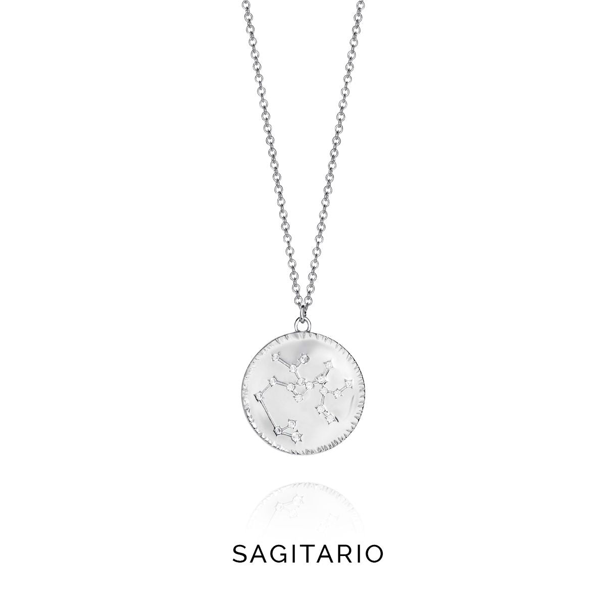 VICEROY JEWELS Mod. 61014C000-38SA silver necklace for ladies featuring a Sagittarius design in official packaging.