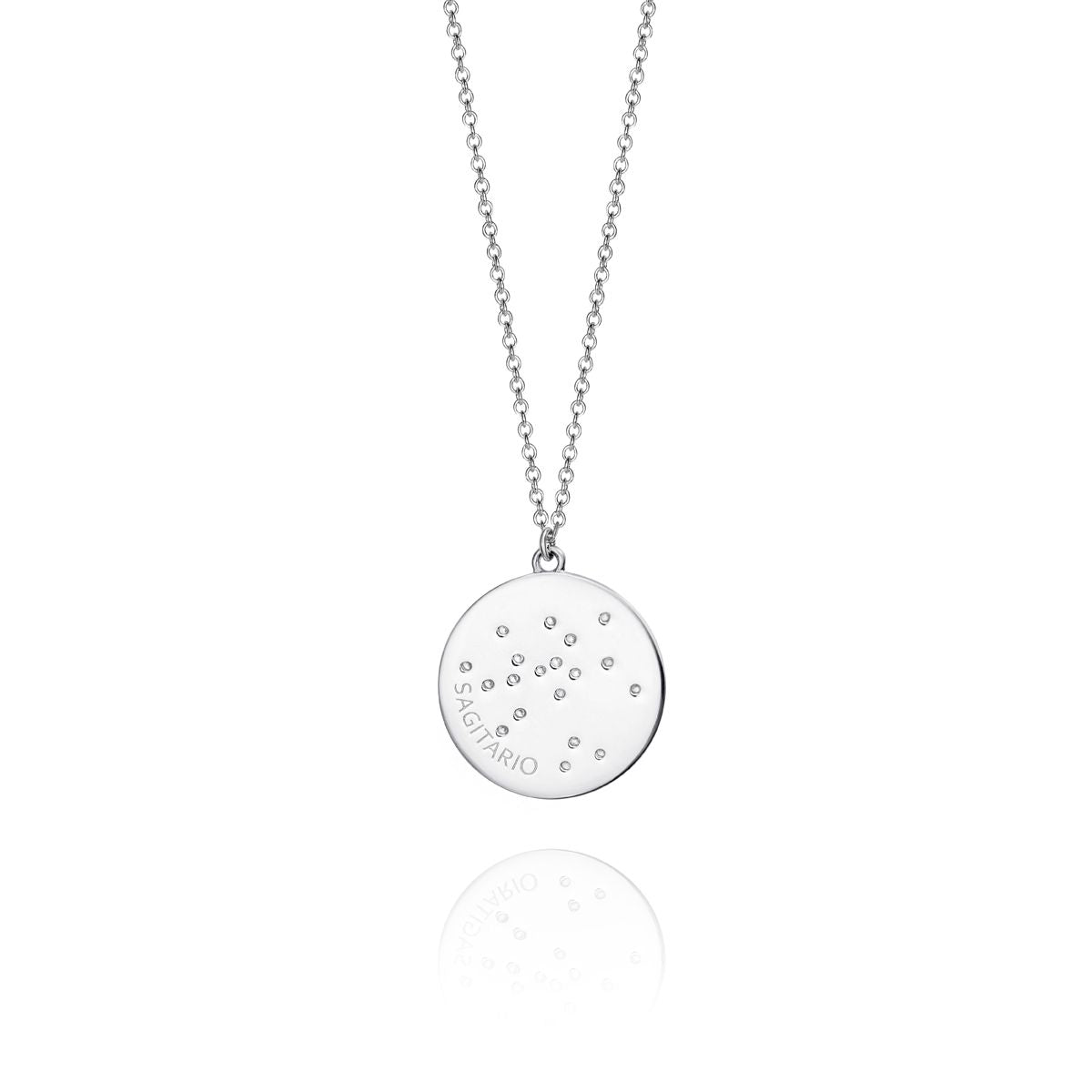 Silver 925° necklace for ladies by VICEROY JEWELS Mod. 61014C000-38SA, featuring a circular pendant, packaged in an official box.