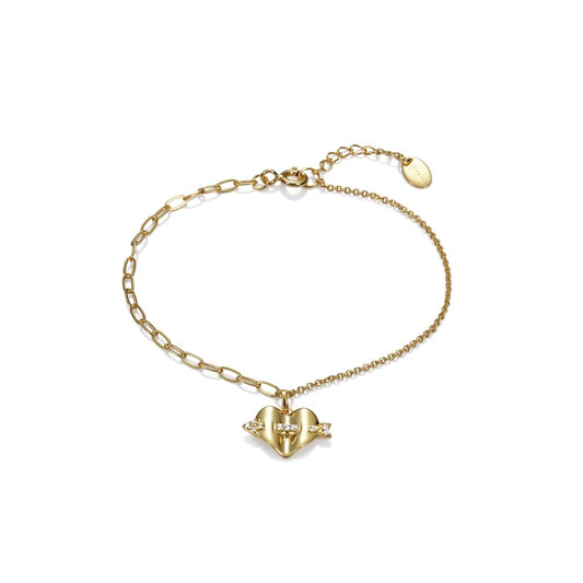 Elegant gold bracelet with a heart charm, showcasing the VICEROY JEWELS Mod. 61064P100-36 design, perfect for ladies.