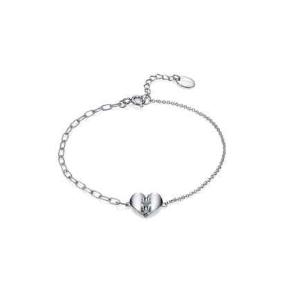 VICEROY JEWELS Mod. 61065P100-36 silver bracelet for ladies with heart charm, quartz analog movement, and official packaging.