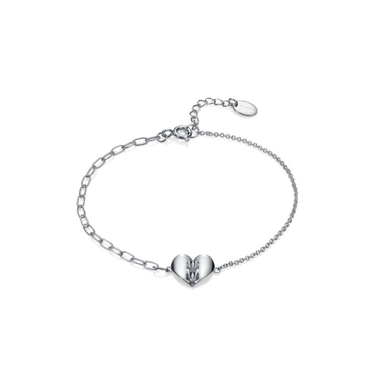 VICEROY JEWELS Mod. 61065P100-36 silver bracelet for ladies with heart charm, quartz analog movement, and official packaging.