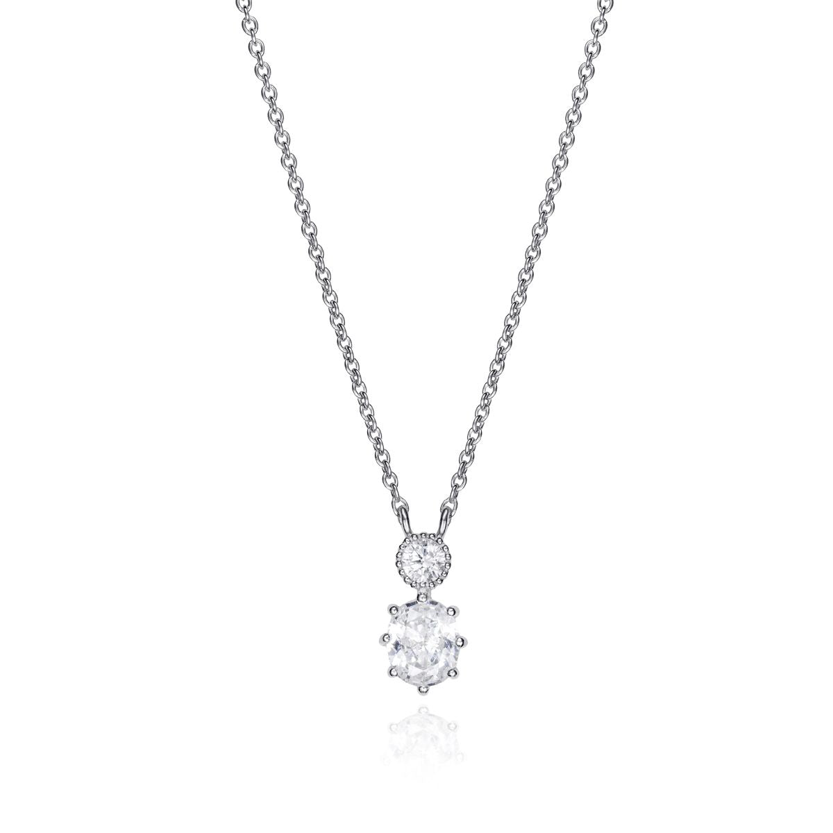 VICEROY JEWELS Mod. 71041C000-38 silver 925 lady's necklace with quartz analog movement, calendar function, presented in official box.