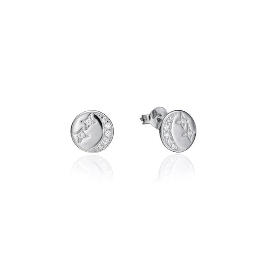 VICEROY JEWELS Mod. 71059E000-30 silver earrings with star and moon design, suitable for ladies, shown in official packaging.