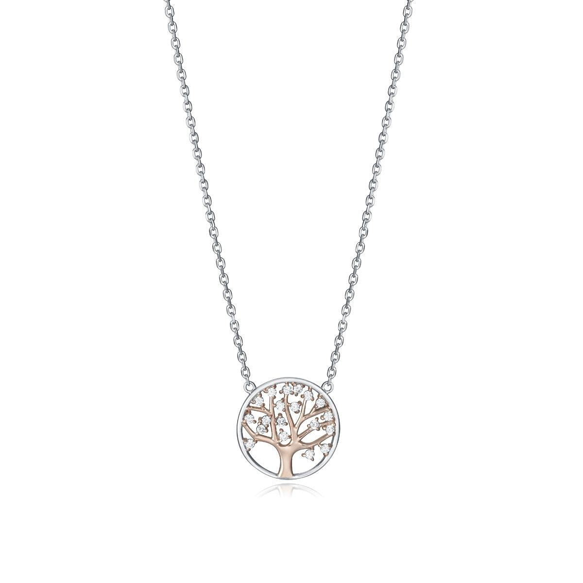 VICEROY JEWELS Mod. 85028C100-30 Lady's Silver 925° Necklace with Quartz Analog Movement and Tree Design