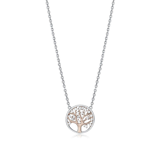 VICEROY JEWELS Mod. 85028C100-30 Lady's Silver 925° Necklace with Quartz Analog Movement and Tree Design