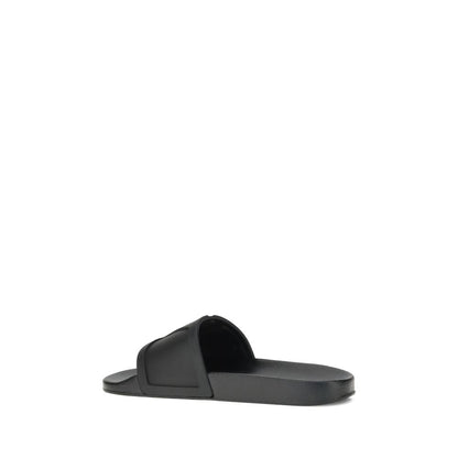 Valentino Garavani Black Rubber Sandals