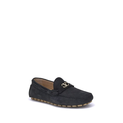 Valentino Garavani Black Rubber Slip-On Loafers