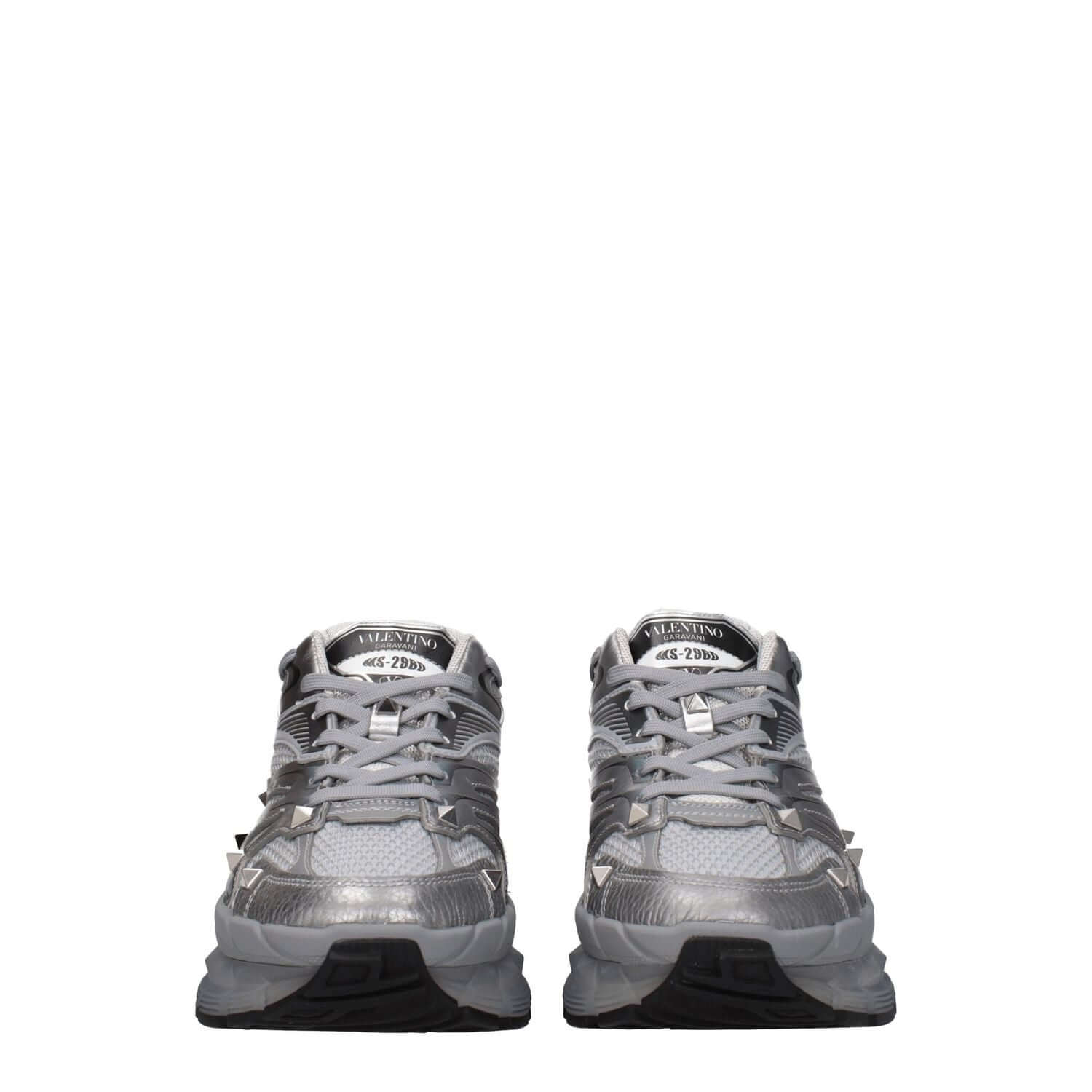 Valentino Garavani Gray Fabric Athletic Sneakers