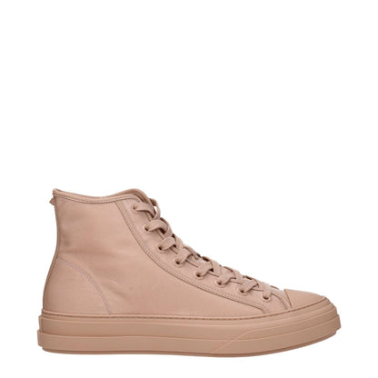 Valentino Garavani Pink Fabric High Top Sneakers