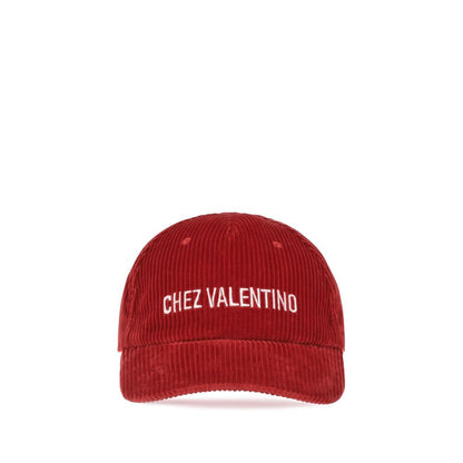 Valentino Garavani Red Cotton Cap (Baseball Hat)