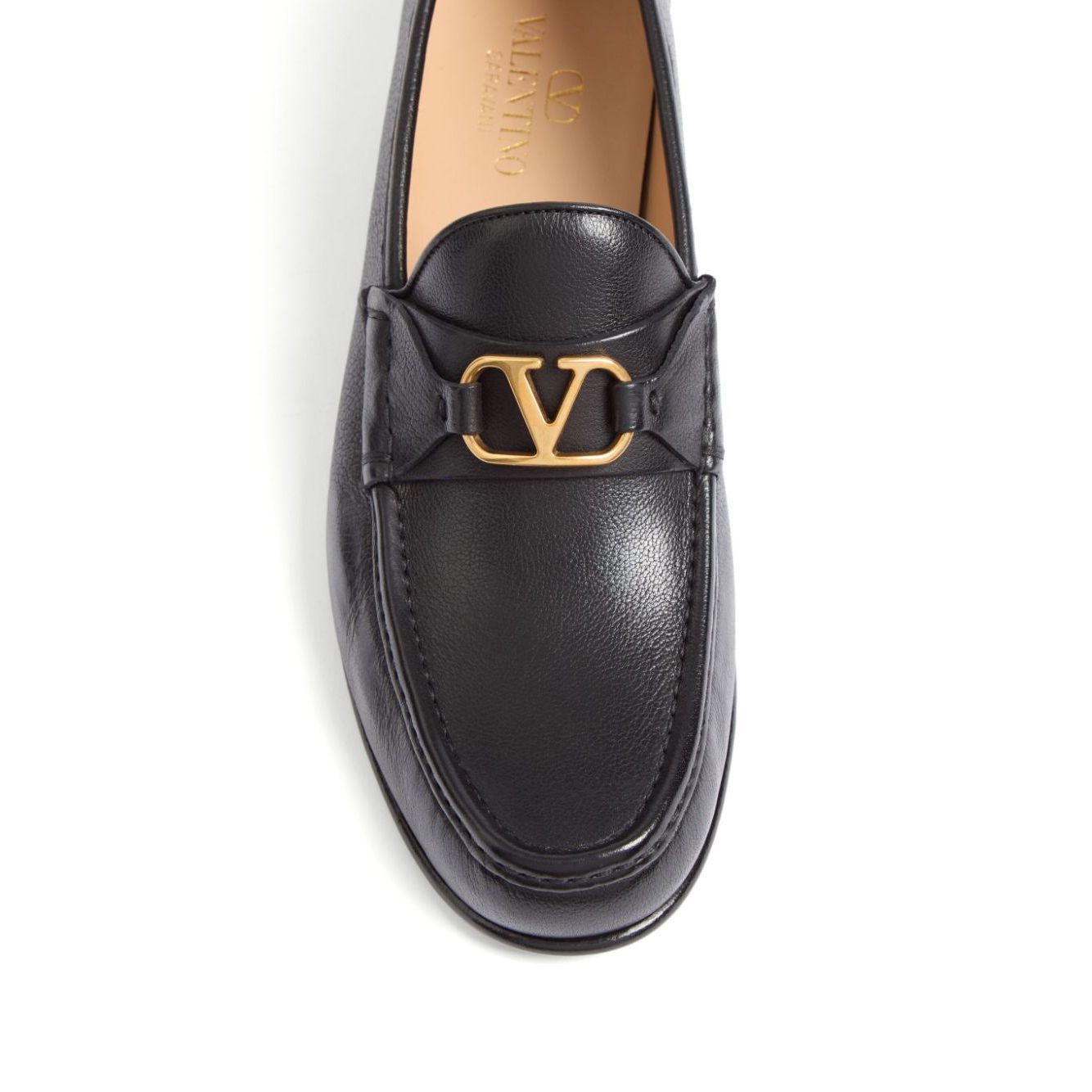 Valentino Garavani Vlogo Signature Moccasin In Buffalo Moccasins