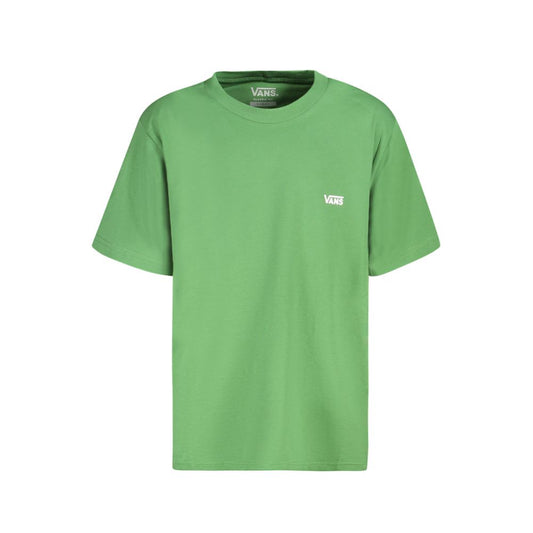 Vans Green Cotton T-Shirt featuring short sleeves, classic fit, crew neck, and logo print.