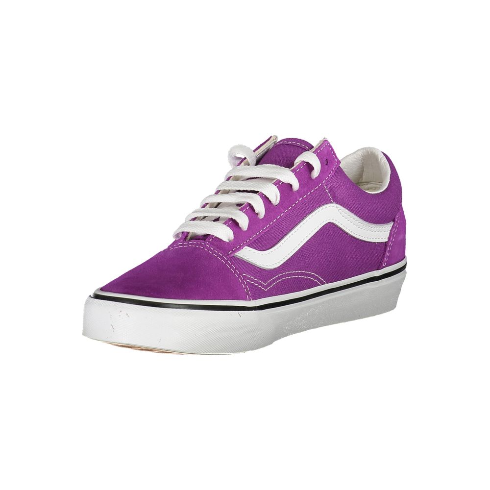 Vans Purple Polyester Sneaker with lace-up design and contrasting details, perfect old skool sports shoe with logo.