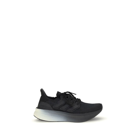 Y-3 Black Fabric Athletic Sneakers with canvas upper and suede lining, displaying the Y-3 logo, offering comfort and style.