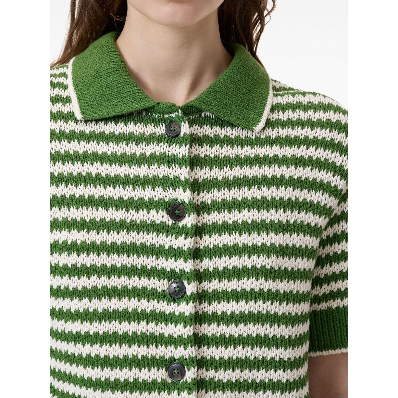 Closed Knitted green cardigan in organic cotton