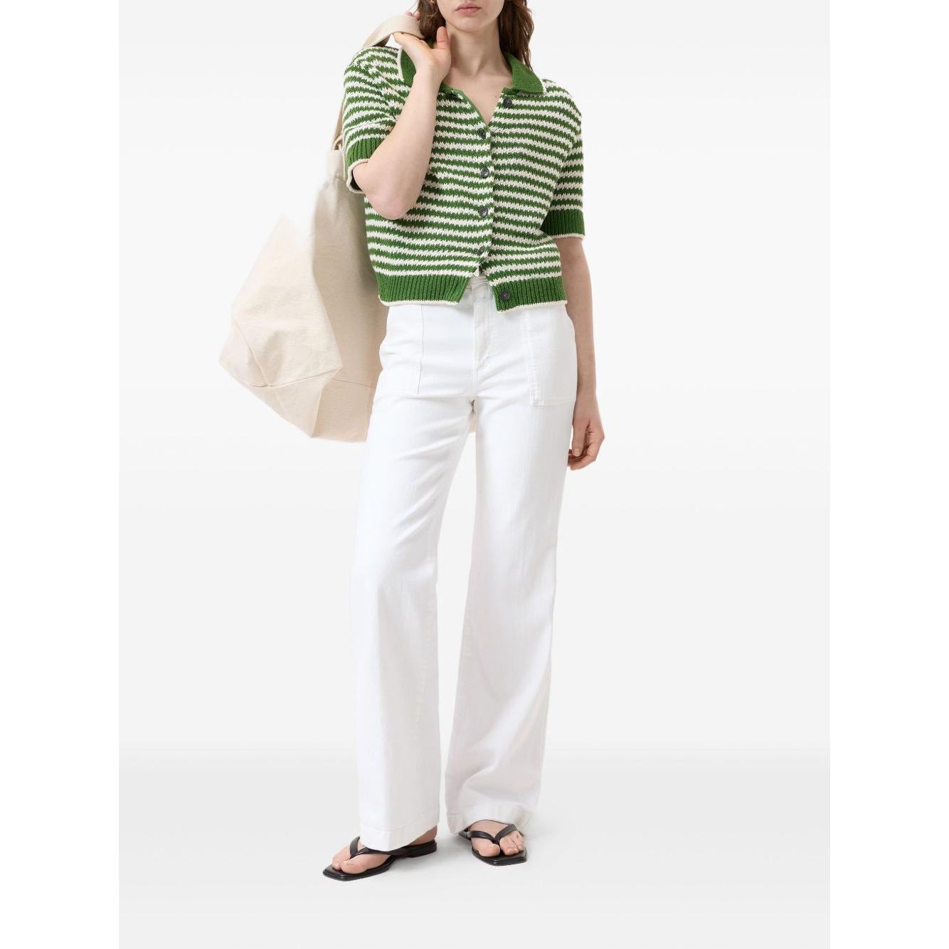 Closed Knitted green cardigan in organic cotton