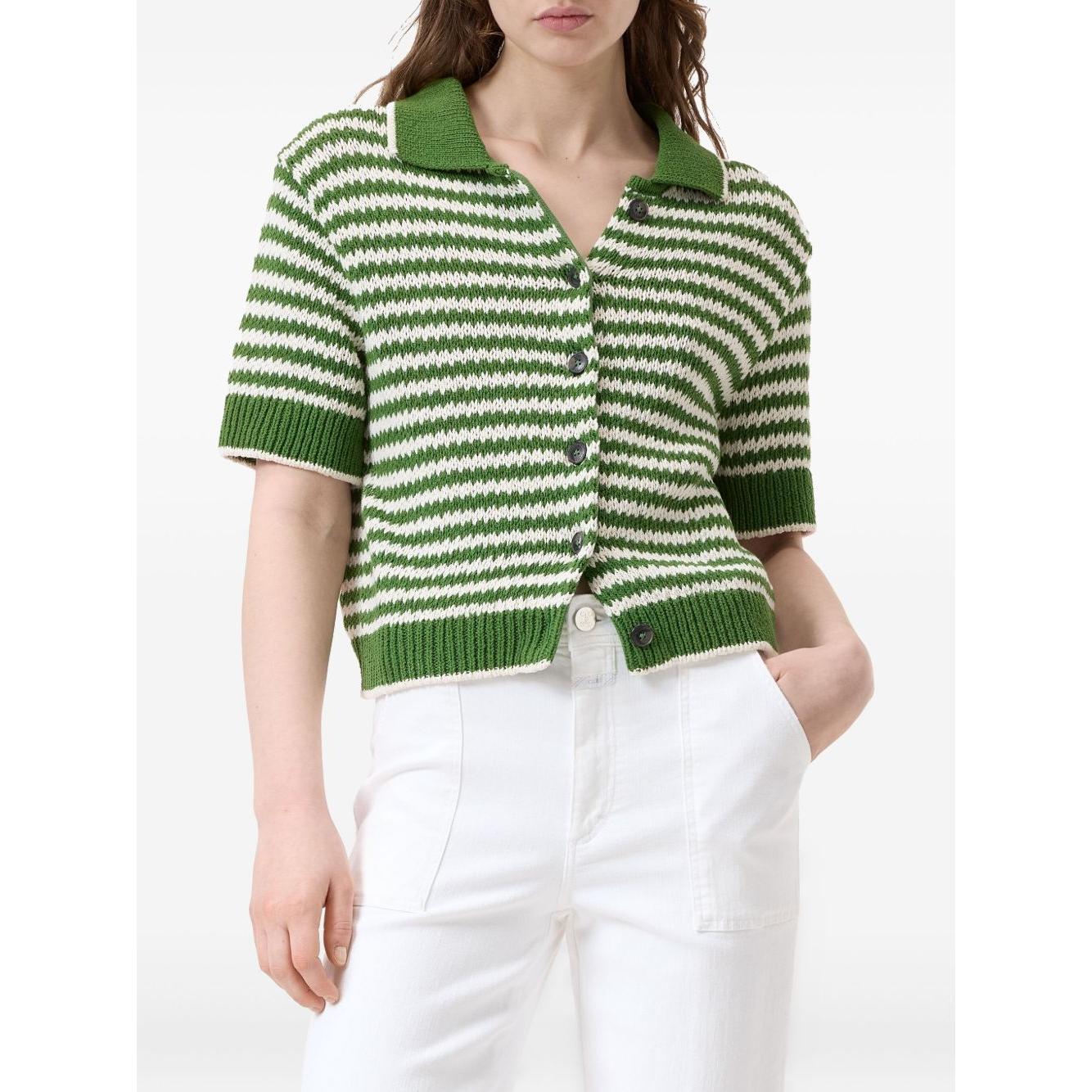 Closed Knitted green cardigan in organic cotton