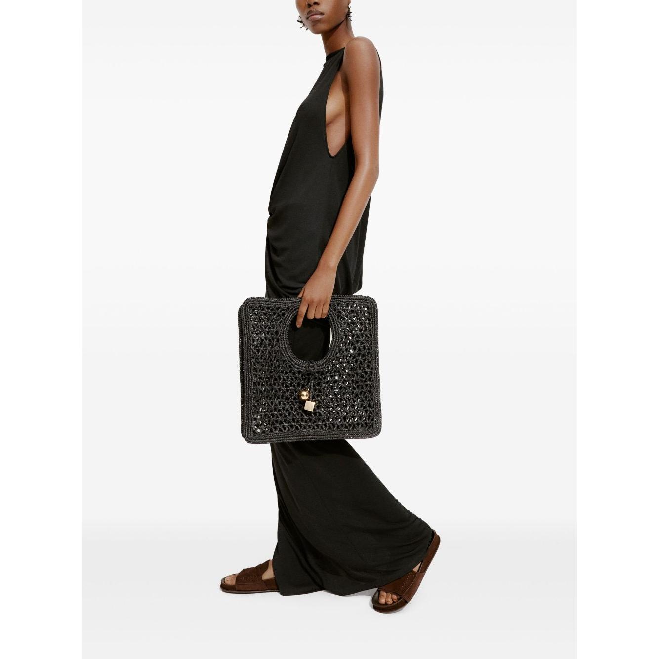 Front view with bag zipped and handles upright.