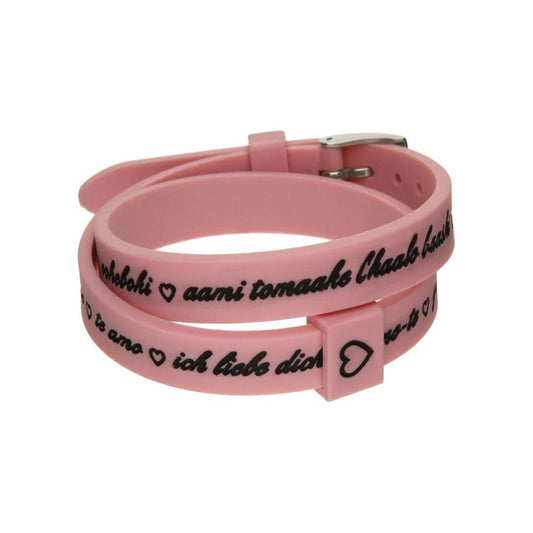 Il MEZZOMETRO Mod. I LOVE YOU SILVER - Bracciale in silicone/silicone bracelet Bracelet