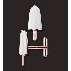 AMBROSINI JEWELS -  GEMELLI ARGENTO 925° ghiacciolo finitura rosé pietra bianca